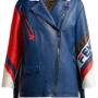 Logo-Trimmed Leather Biker Jacket