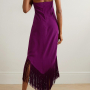 taller-marmo-Purple-Nina-Fringed-Crepe-Halterneck-Midi-Dress